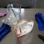 shrink wrapping chickens