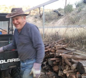 My neighbor Al and the wood he cut for me